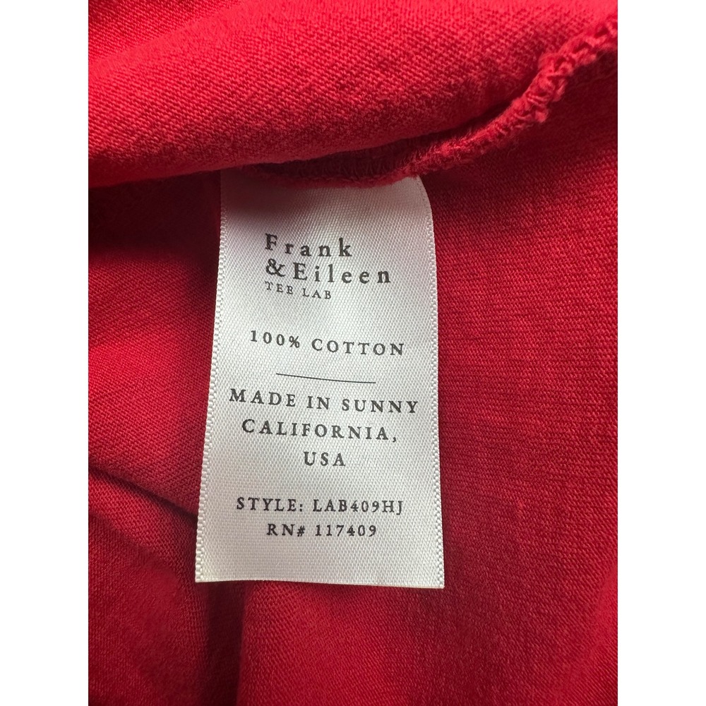 Frank & Eileen Tee Lab Dress Womens M Red Raw Hem Cotton Maxi LAB409HJ - Picture 4 of 7